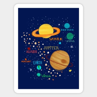 Solar System - outer space gifts with planets and asteroids Sticker